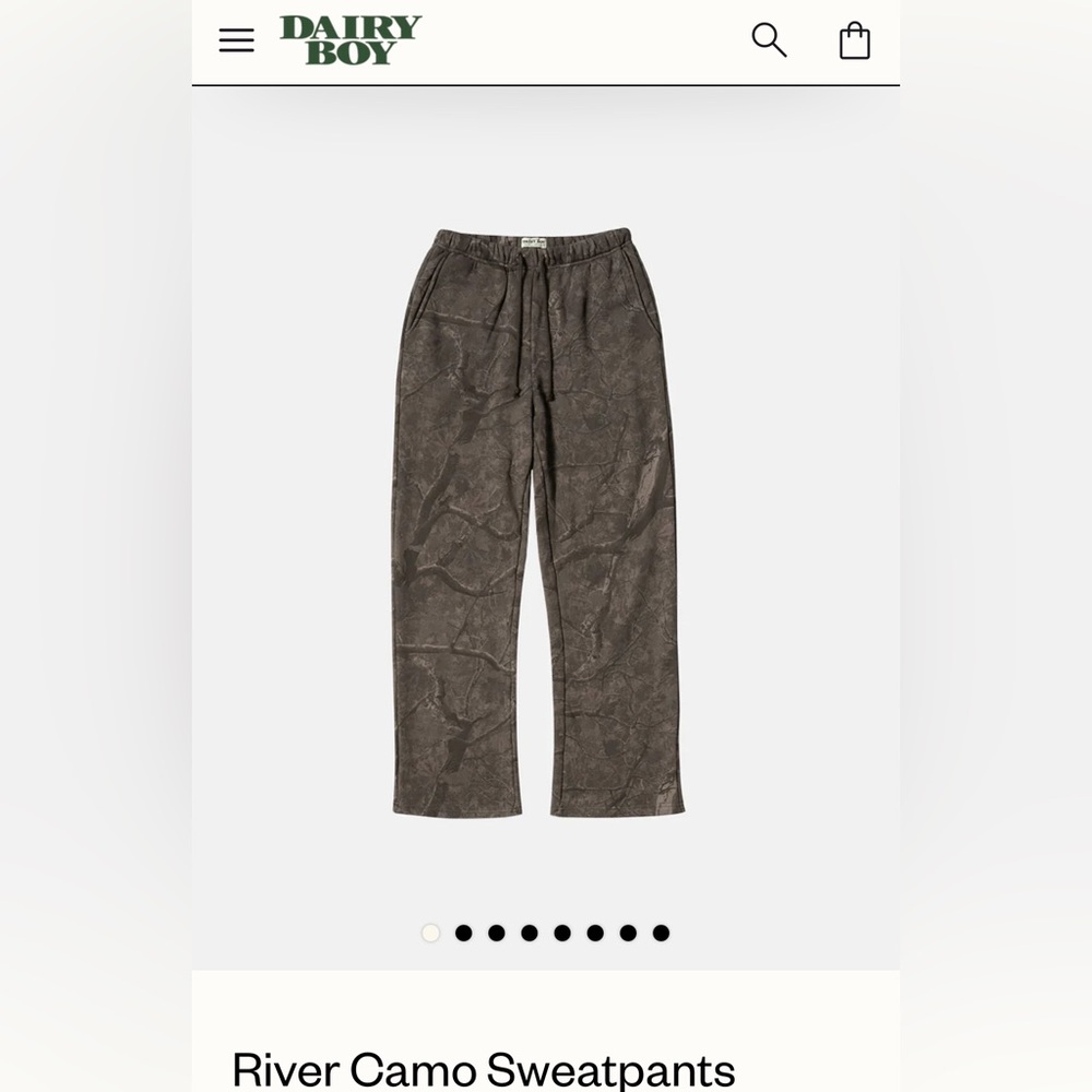 dairy boy river camo sweatpants